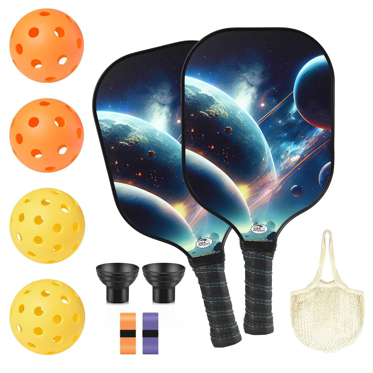 Planet blue-glass fiber double shot+handbag+4 ball+ball pickup+hand glue